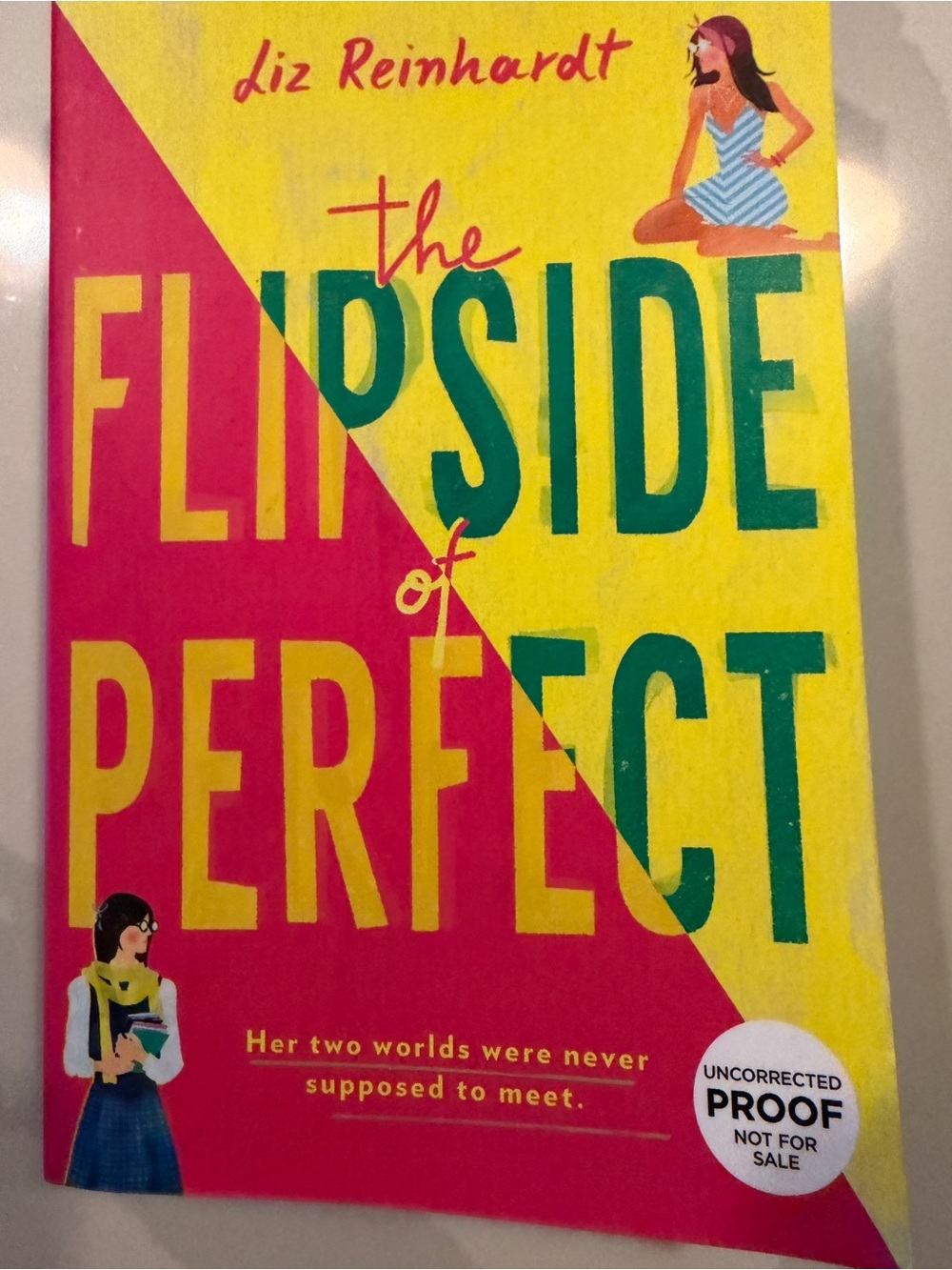 The Flip Side of Perfect soft cover book- Yellow & Pink by